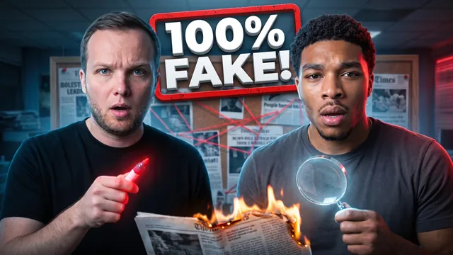 Thumbnail &ldquo;100% Fake&rdquo; made by the Bloggers.tools generator