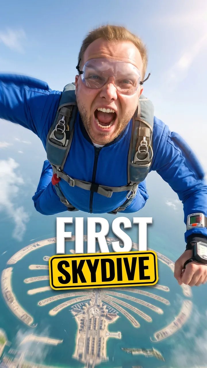 Thumbnail &ldquo;First Skydive&rdquo; made by the Bloggers.tools generator