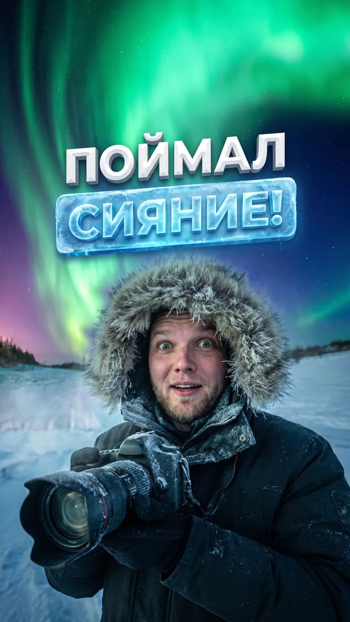 Превью «Поймал сияние!», сделанное генератором Bloggers.tools