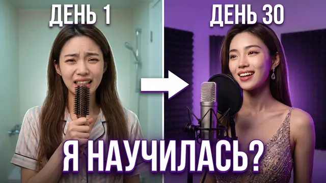 Превью «Училась петь 30 дней до и после» – профессиональный режим